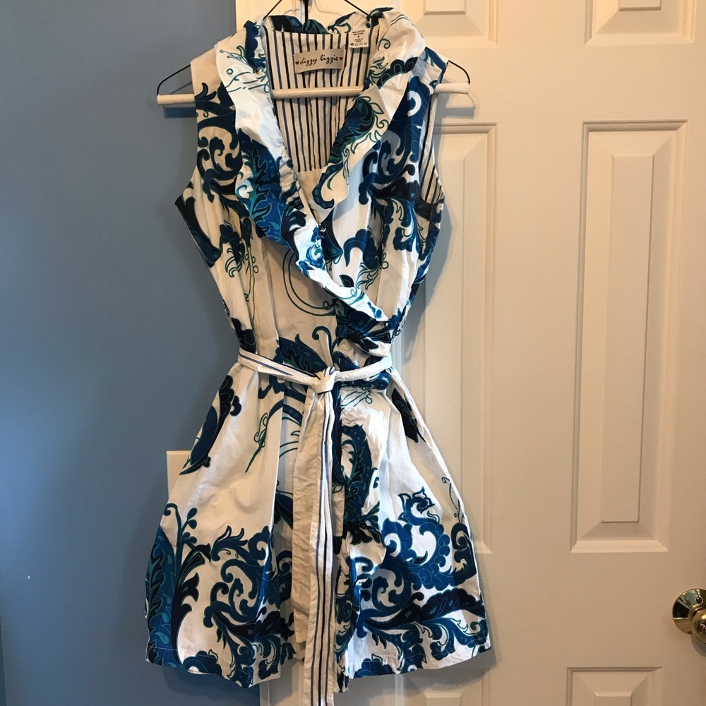 Beautiful Greece blue and white dress
